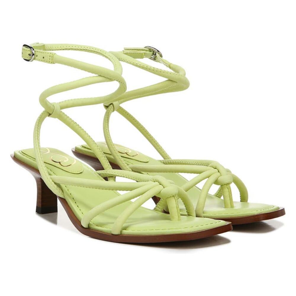 Sam Edelman Dia Heel Square Toe Sandal Kiwi Green Size 8 M